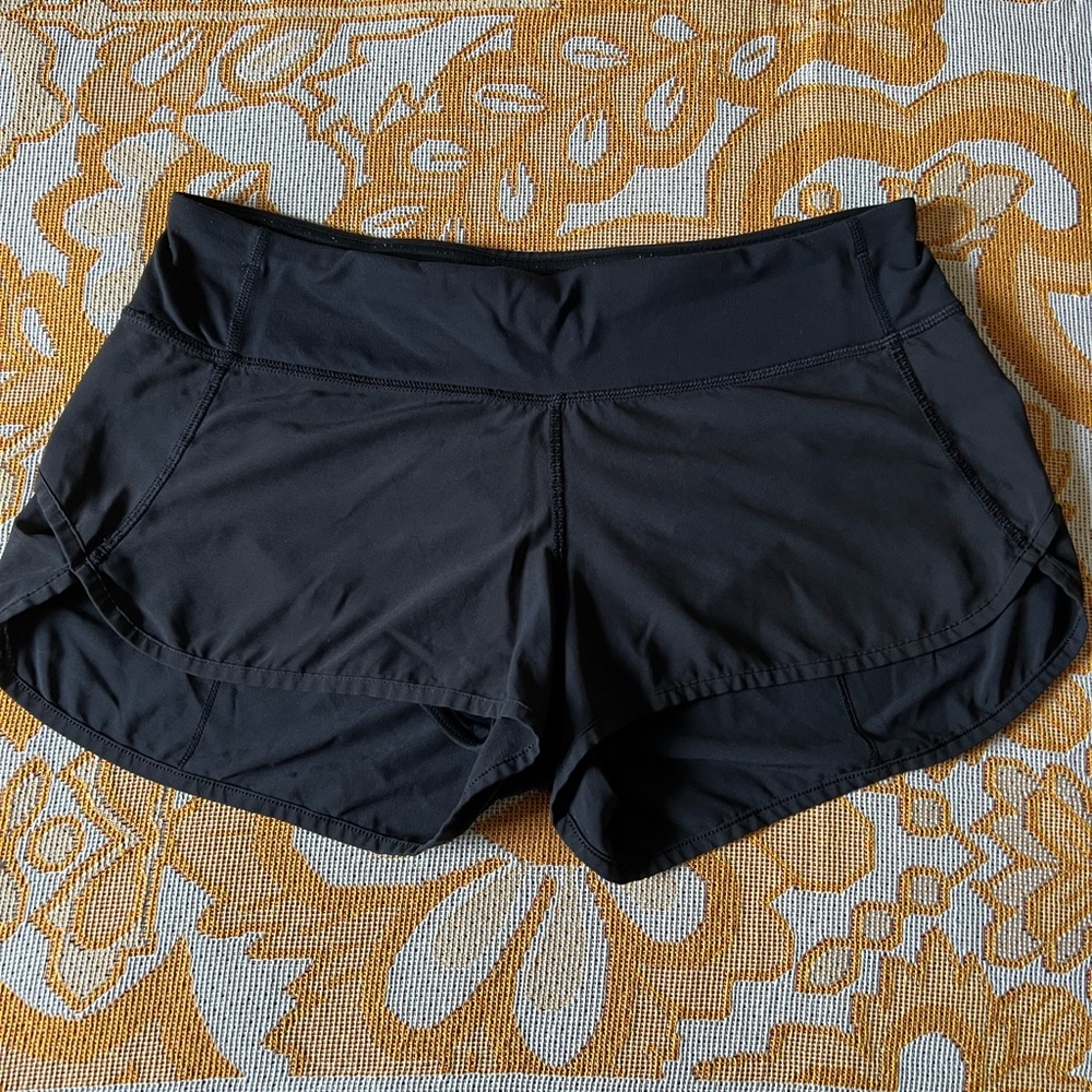 Lululemon Speed Up Shorts- Black, Low-rise, 2.5 inseam